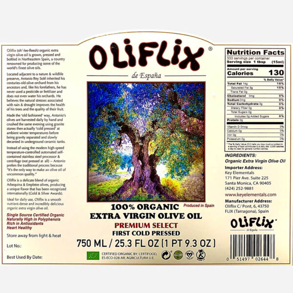 oliflix 750 label